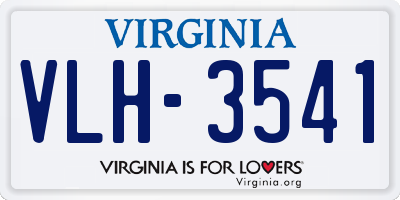 VA license plate VLH3541