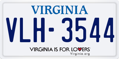 VA license plate VLH3544