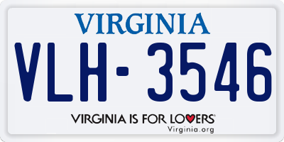 VA license plate VLH3546