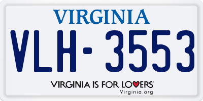 VA license plate VLH3553