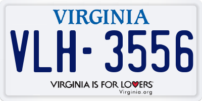 VA license plate VLH3556