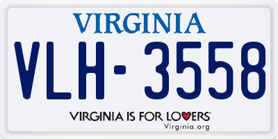 VA license plate VLH3558
