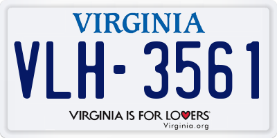 VA license plate VLH3561