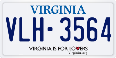 VA license plate VLH3564