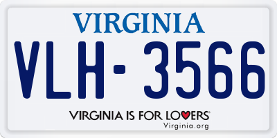 VA license plate VLH3566