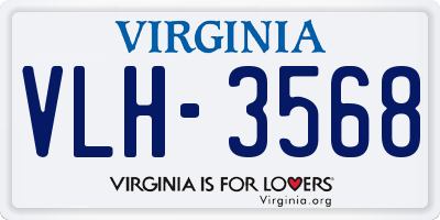 VA license plate VLH3568