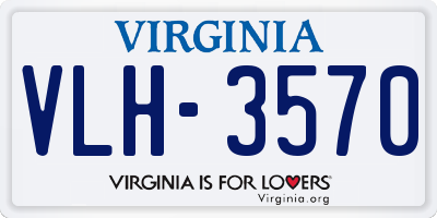 VA license plate VLH3570