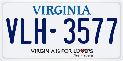 VA license plate VLH3577
