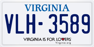 VA license plate VLH3589