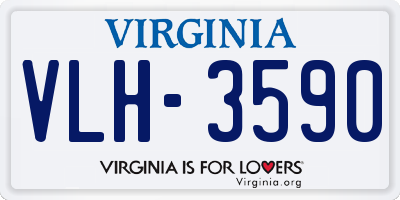 VA license plate VLH3590