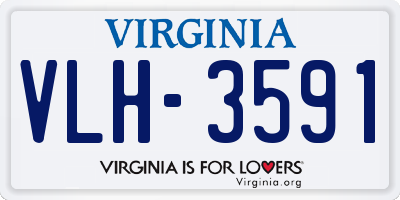 VA license plate VLH3591