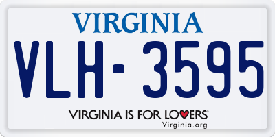 VA license plate VLH3595