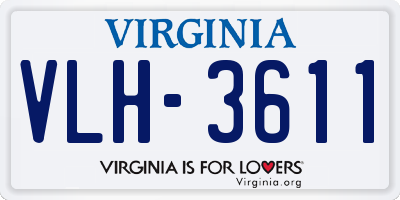 VA license plate VLH3611