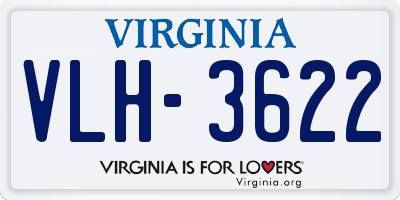 VA license plate VLH3622