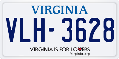 VA license plate VLH3628