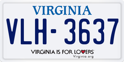 VA license plate VLH3637