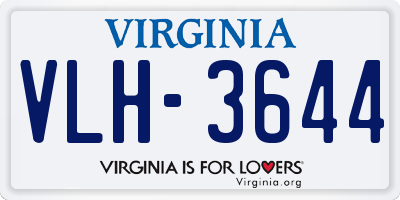 VA license plate VLH3644