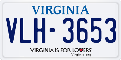 VA license plate VLH3653