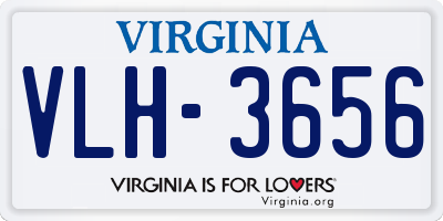 VA license plate VLH3656
