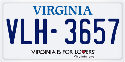 VA license plate VLH3657