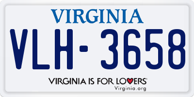 VA license plate VLH3658