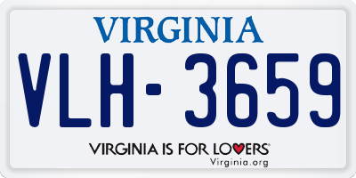 VA license plate VLH3659