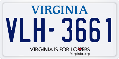 VA license plate VLH3661