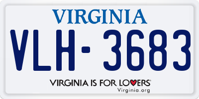 VA license plate VLH3683