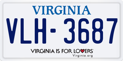 VA license plate VLH3687