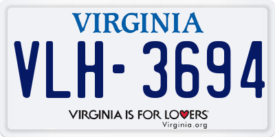 VA license plate VLH3694