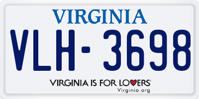 VA license plate VLH3698