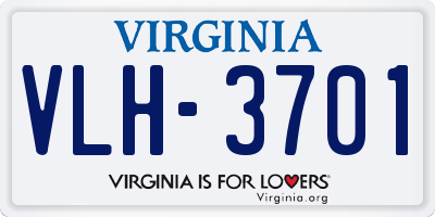 VA license plate VLH3701