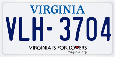 VA license plate VLH3704