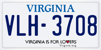 VA license plate VLH3708
