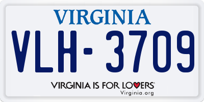 VA license plate VLH3709