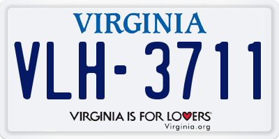 VA license plate VLH3711