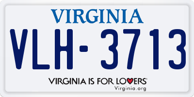 VA license plate VLH3713
