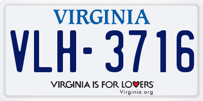 VA license plate VLH3716