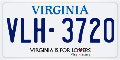 VA license plate VLH3720