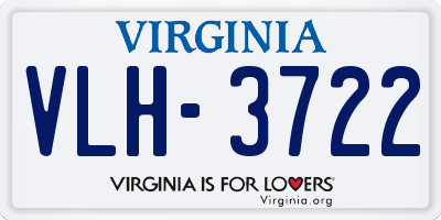 VA license plate VLH3722
