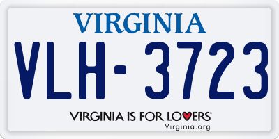 VA license plate VLH3723