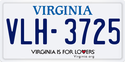 VA license plate VLH3725