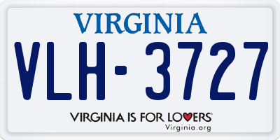 VA license plate VLH3727