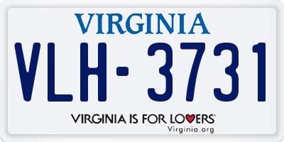 VA license plate VLH3731