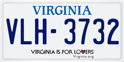VA license plate VLH3732