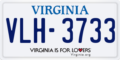 VA license plate VLH3733