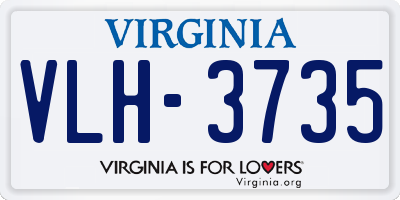 VA license plate VLH3735