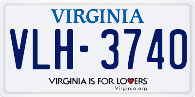VA license plate VLH3740