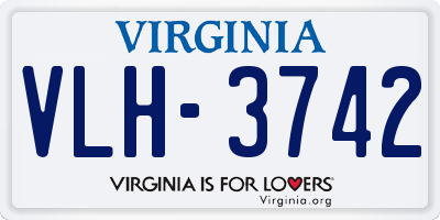 VA license plate VLH3742