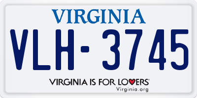 VA license plate VLH3745